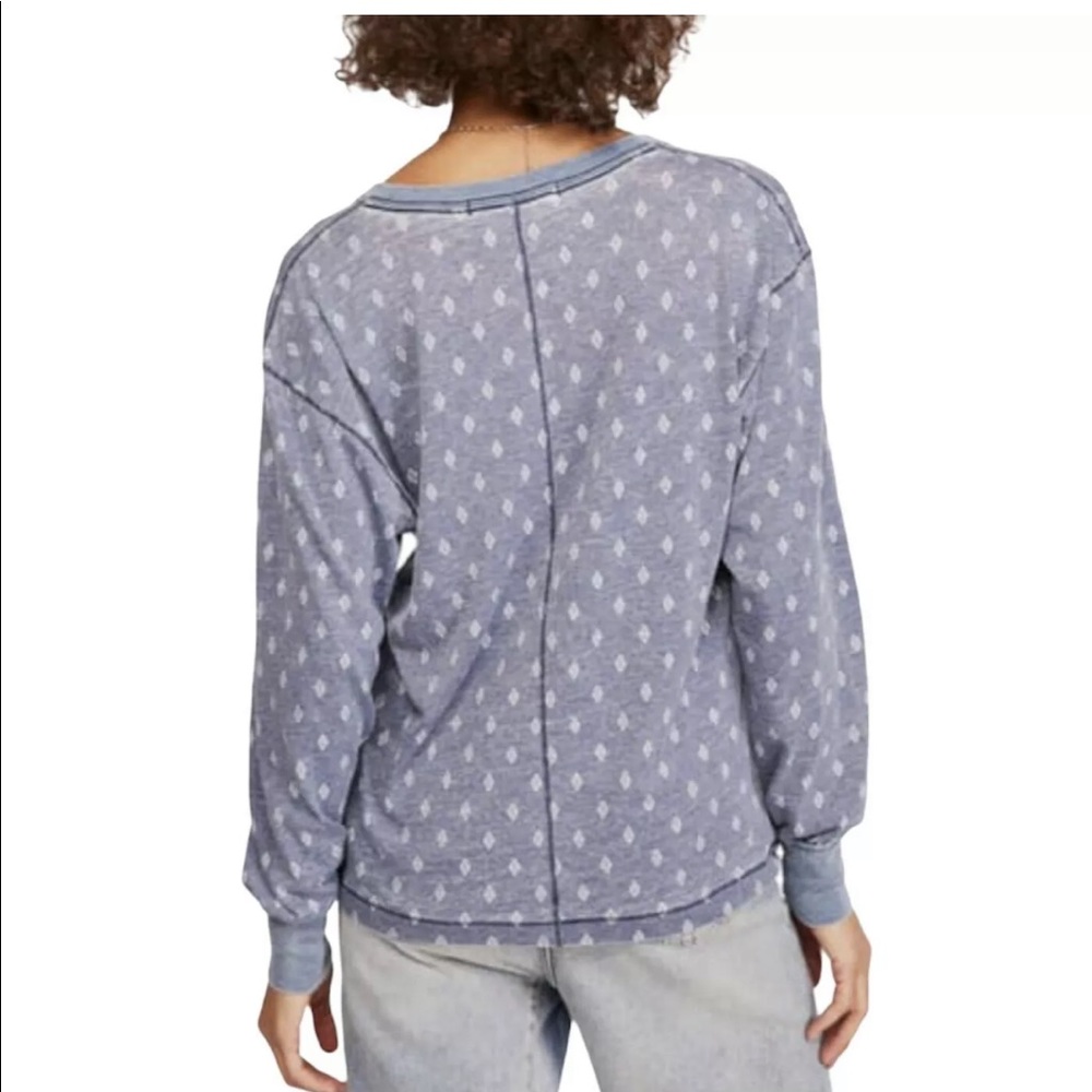 Free people indigo combo long sleeves scoo… - Picture 3 of 9